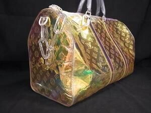 Louis Vuitton Yellow Aurora Prism Shoulder Clear Monogram Bag Boston